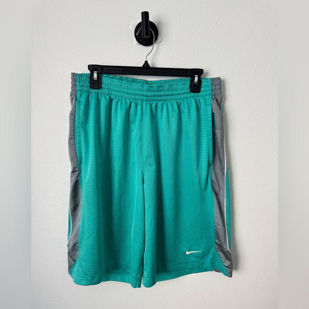 Nike Teal and Gray Athletic Shorts